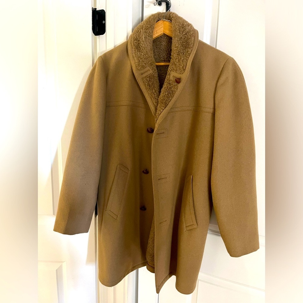 VINTAGE Bonds Fifth Avenue men’s faux fur lined coat